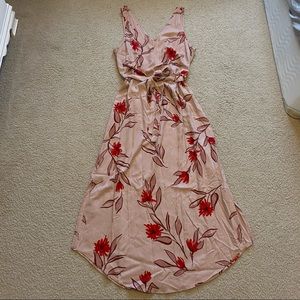 A New Day Pink V Neck Floral Maxi Dress
